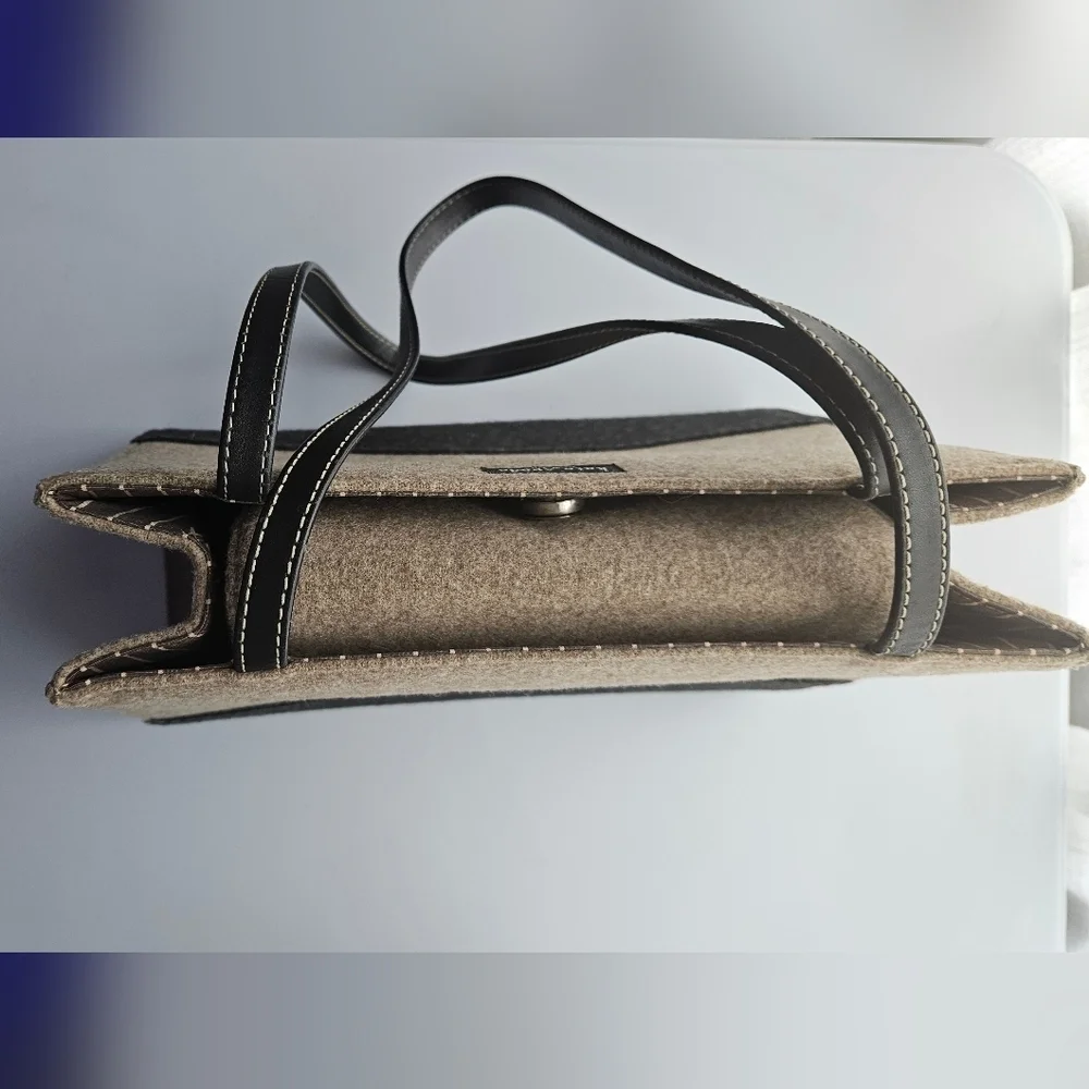 Vintage Kate Spade New York Tote Bag – Wool & Leather Trim, EUC - Picture 6 of 10